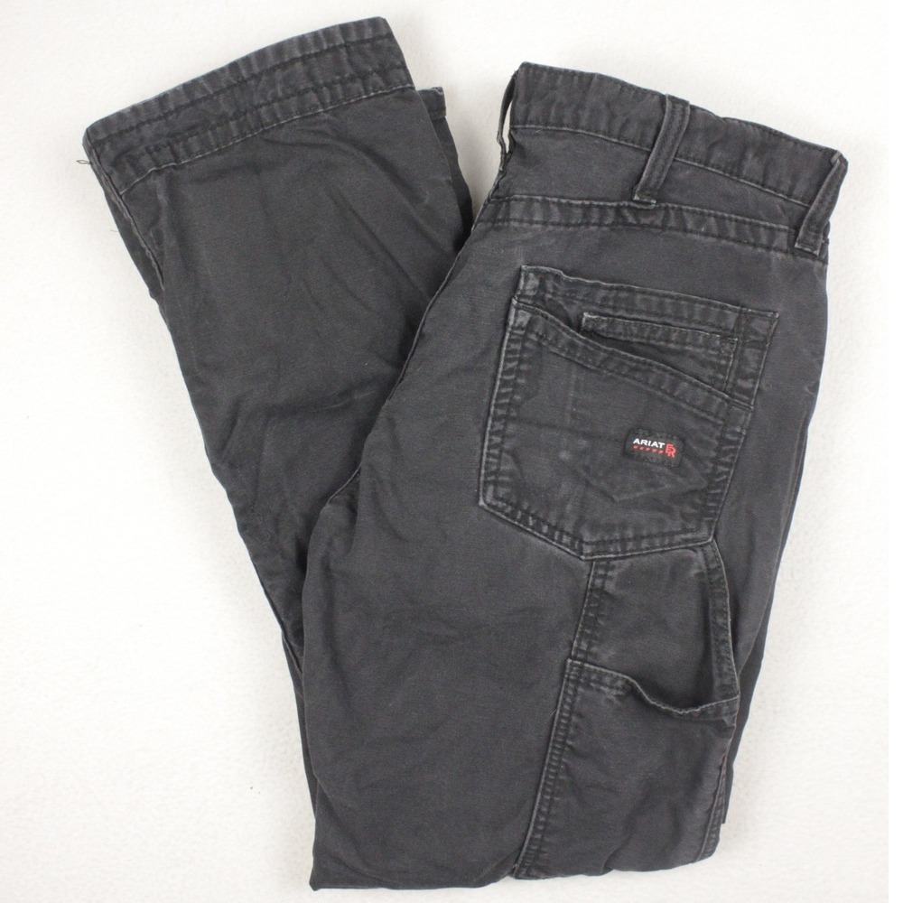 Ariat FR M4 Boot Cut Jeans Men's 34x32 Black Low Rise Flame Resistant CAT 2
